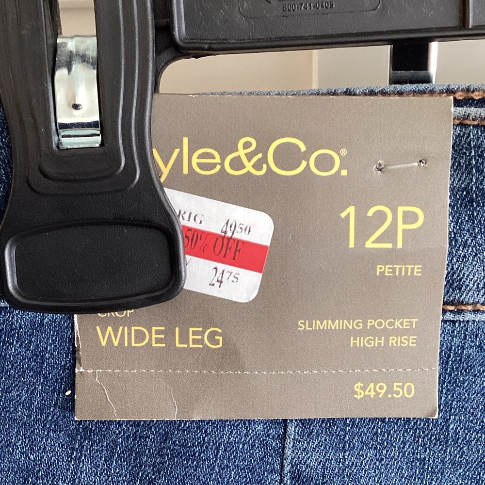 Style & Co. Women's Dark Blue Flare Jeans - Picture 2 of 3